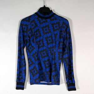 Bogner First Base Layer Size XS Snowflake Long Sleeve Black Blue‎ Ski Snowboard